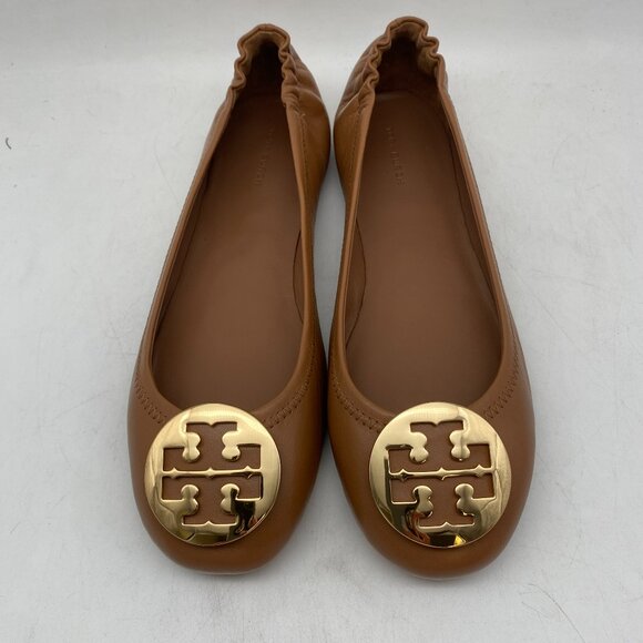Tory Burch  Minnie Travel Ballet w Metal Logo Nappa Leather #50393 - Picture 1 of 7